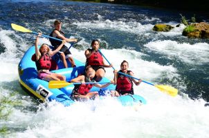 Group Cruising Through Fun Rapid